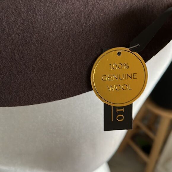 NWT Studio NYC 100% Wool Cowgirl Hat Brown Southern Western Ranch Warm Rustic - Picture 6 of 8